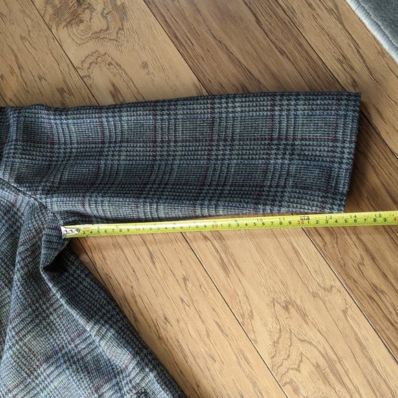 Sag Harbor Petite Wool Oversized Blazer Gray Plaid Tartan Vintage 6 Small 6P 0 - Picture 11 of 16